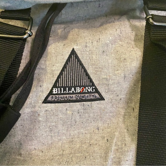 Billabong Light Gray Double Compartment Laptop Mac Book Backpack - Picture 4 of 12